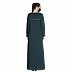 Designer abaya with an embroidery patch on yoke Designer abaya with an embroidery patch on yoke